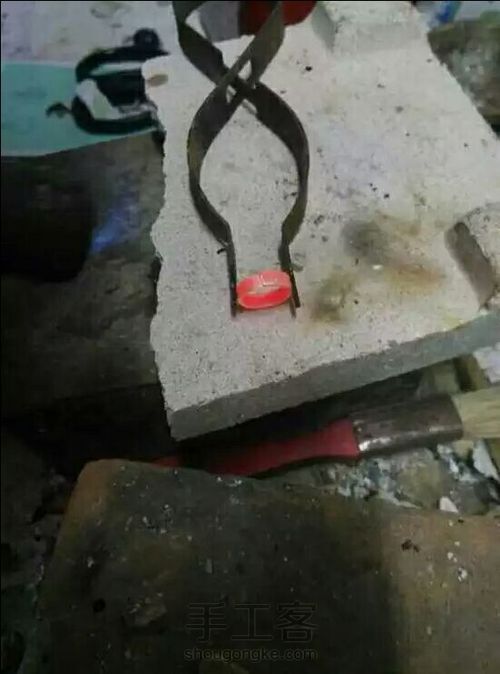 分享DIY手工银戒指和卡子镶嵌过程 第10步