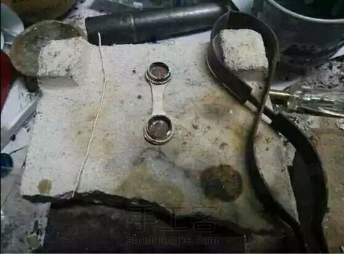 分享DIY手工银戒指和卡子镶嵌过程 第12步