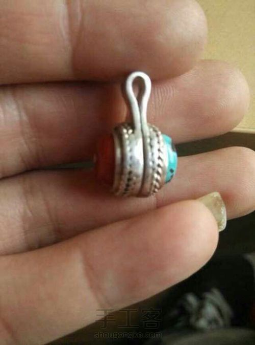 分享DIY手工银戒指和卡子镶嵌过程 第18步