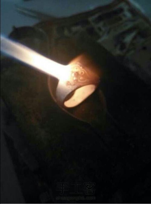 分享DIY手工银戒指和卡子镶嵌过程 第7步