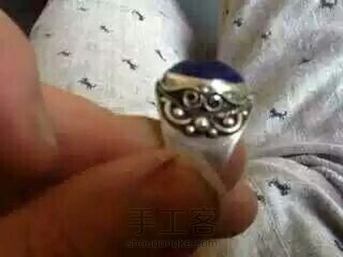 分享DIY手工银戒指和卡子镶嵌过程 第9步