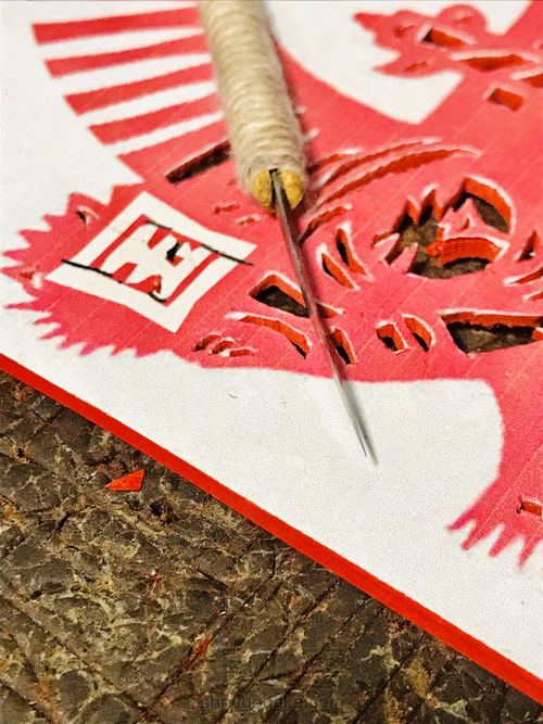 【剪纸团扇】用手工刮起一阵爱国之风 第9步