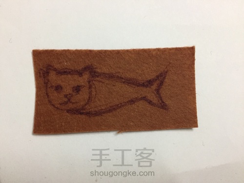 假装是一条鱼的猫 第2步