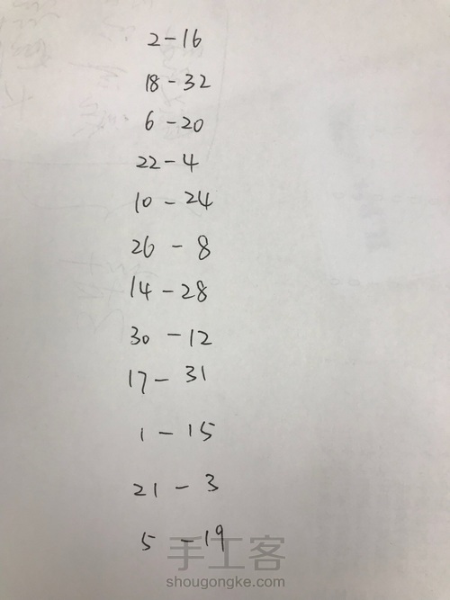 圆盘编器十六股编的小花～ 第2步