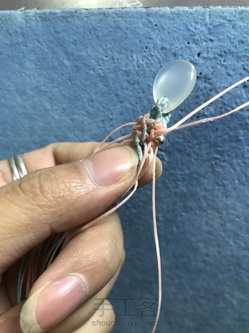 双面玉髓小耳环 第18步