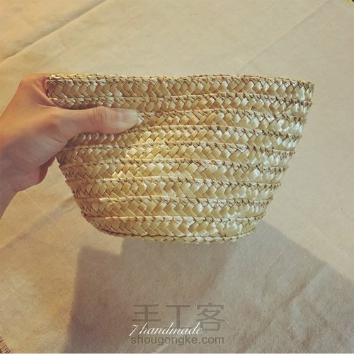 旧物大改造,变身草编包~ 第4步