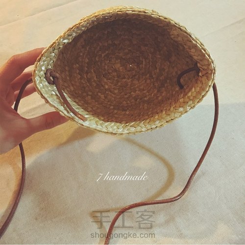 旧物大改造,变身草编包~ 第5步