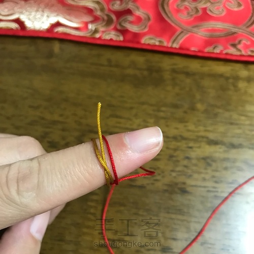 桂花结手绳 第6步