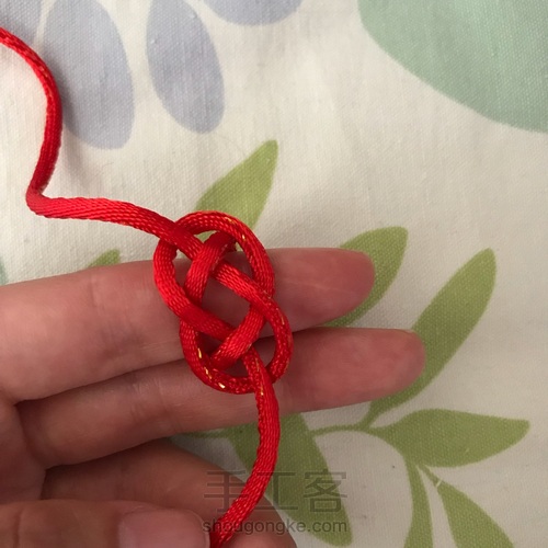 纽扣结 第2步
