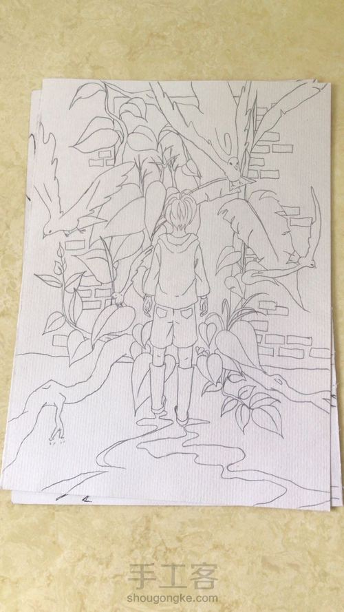 水彩手绘插画 第2步