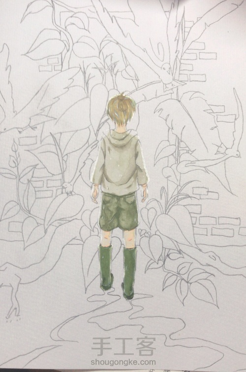 水彩手绘插画 第3步