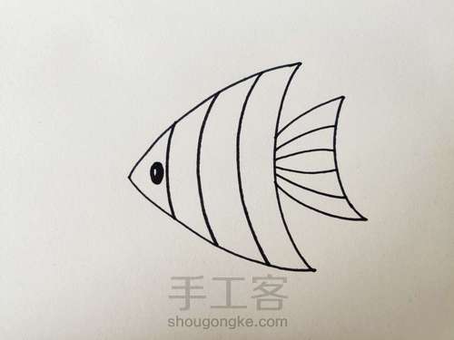 一条吐泡泡的鱼——线描 第2步