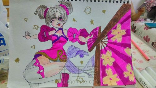 泠手绘 临摹王者小乔 第11步