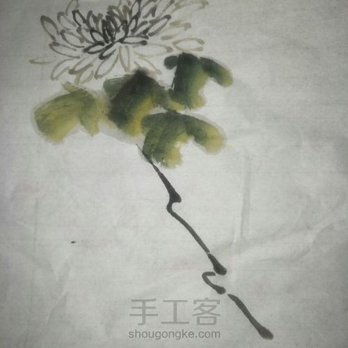 国画大写意-秋菊 第6步