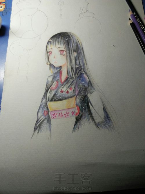 彩铅手绘动漫 第16步