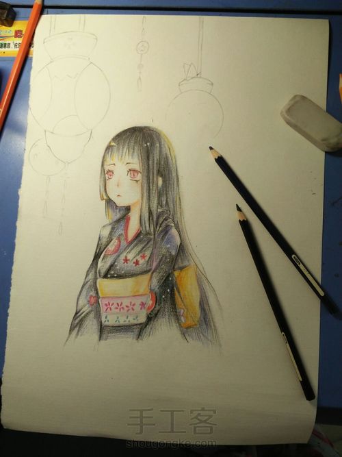 彩铅手绘动漫 第17步