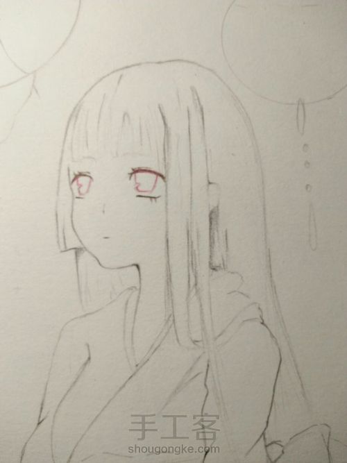 彩铅手绘动漫 第2步