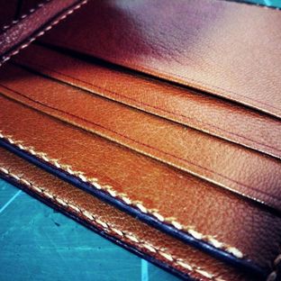 正经的羊皮六卡位短夹教程