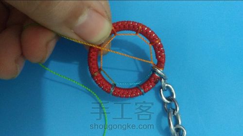 diy钥匙圈捕梦网1 第10步