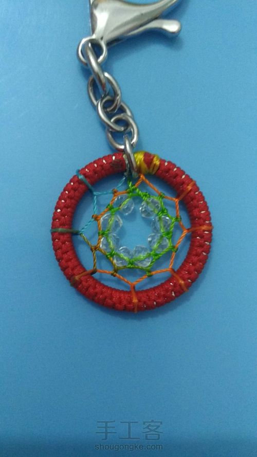 diy钥匙圈捕梦网1 第11步