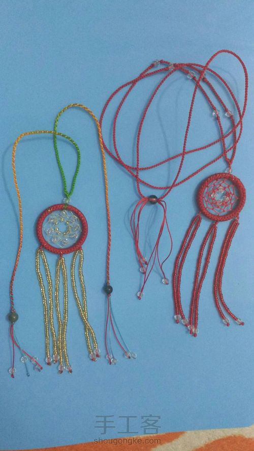 diy钥匙圈捕梦网2 第17步
