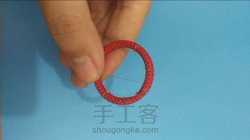 diy钥匙圈捕梦网2 第7步