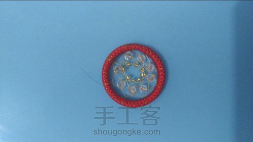 diy钥匙圈捕梦网2 第8步