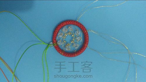 diy钥匙圈捕梦网2 第9步