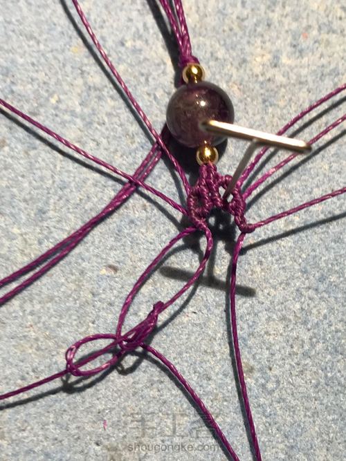 单珠耳环 第12步