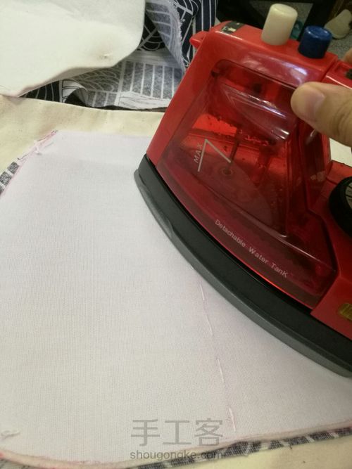 和风帆布三片式口金拎包 第2步