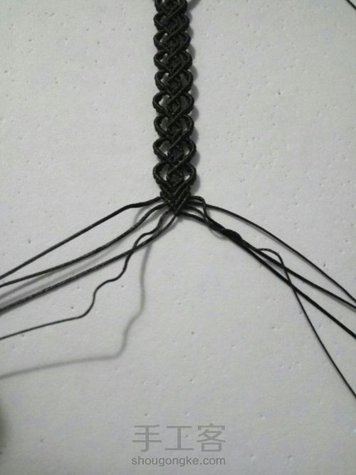蜡线编织手链手绳心❤ 第10步