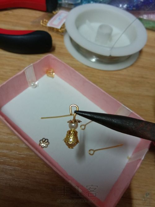 古风娃娃耳环 第4步