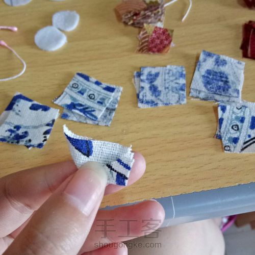 和风细工花烫金棉布铃铛流苏发簪发夹 第3步