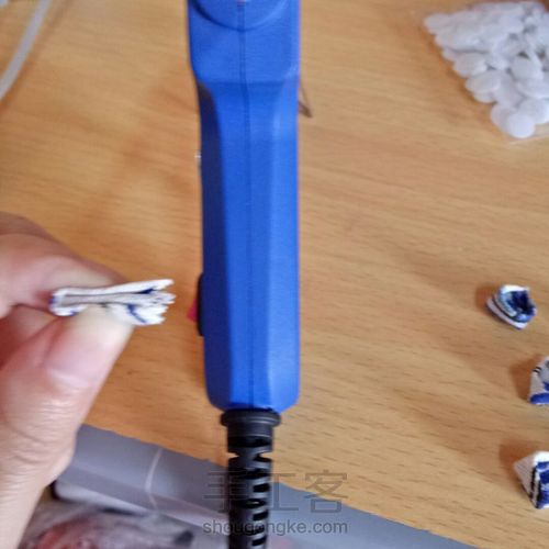 和风细工花烫金棉布铃铛流苏发簪发夹 第5步