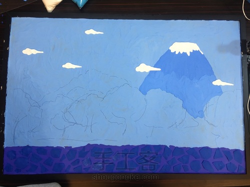 愤怒的小鸟粘土画 第5步