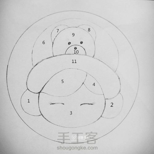 小姑娘零钱包 第1步