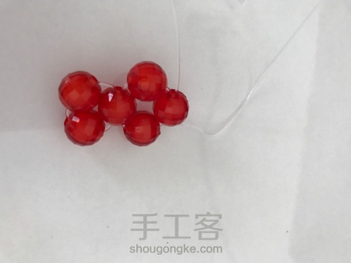 串珠爱心车坠车饰 第2步