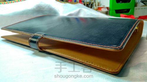 B5尺寸马缰活页夹笔记本套 第14步