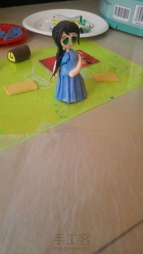 粘土奶油+裱花嘴，裱花袋教程。 第1步