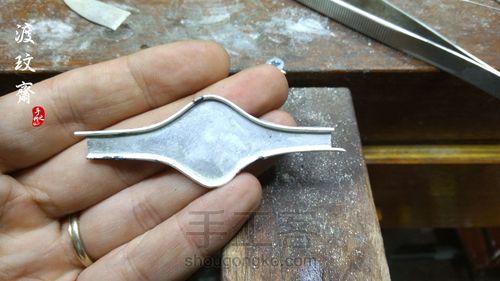 中国风小叶紫檀配纯银戒指 第5步