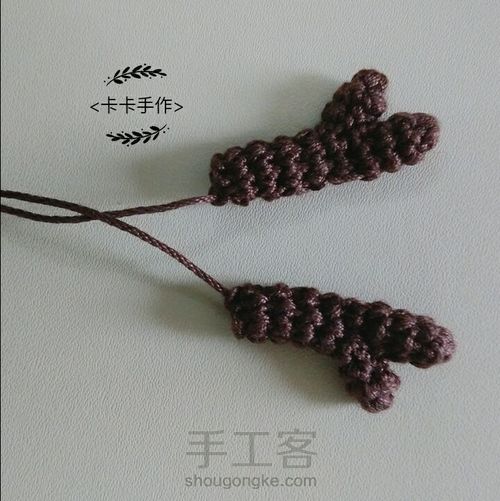 钩编小鹿胸针一枚 第9步