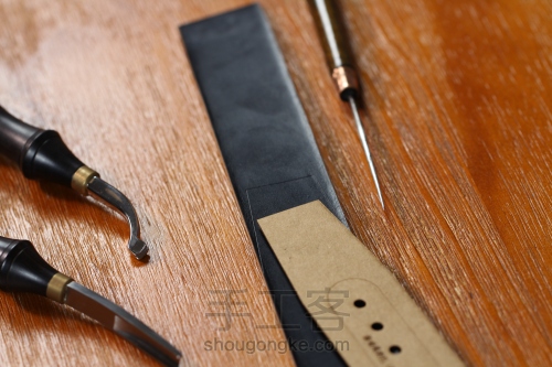 手工皮具|一条皮带的从0到1。 第4步
