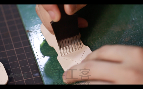手工皮具 | Mercury邮差包简单制作流程 第6步