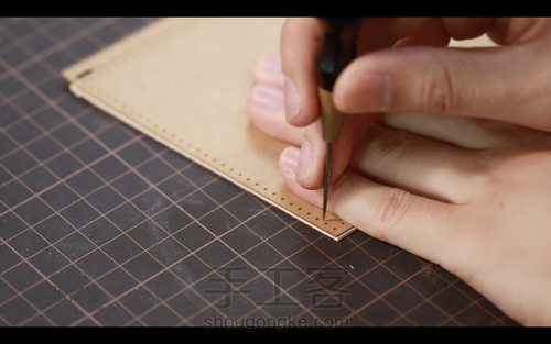 手工皮具 | Mercury邮差包简单制作流程 第31步