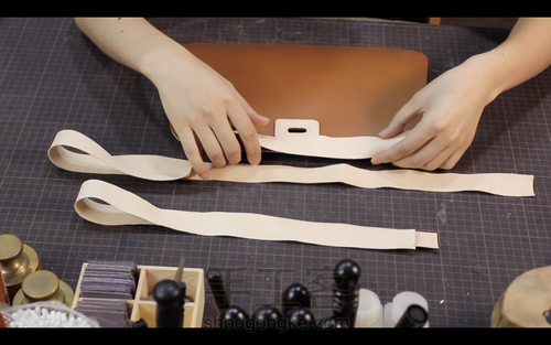 手工皮具 | Mercury邮差包简单制作流程 第67步