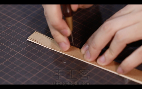 手工皮具 | Mercury邮差包简单制作流程 第73步