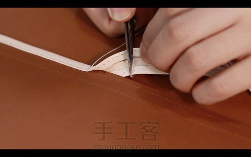 手工皮具 | Mercury邮差包简单制作流程 第78步