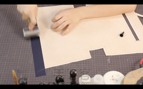 手工皮具 | Mercury邮差包简单制作流程 第95步