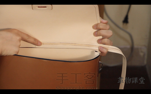 手工皮具 | Mercury邮差包简单制作流程 第128步