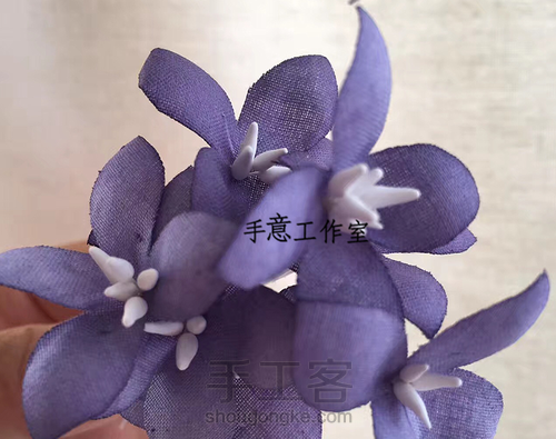  烫花的运用，结合头纱 第4步